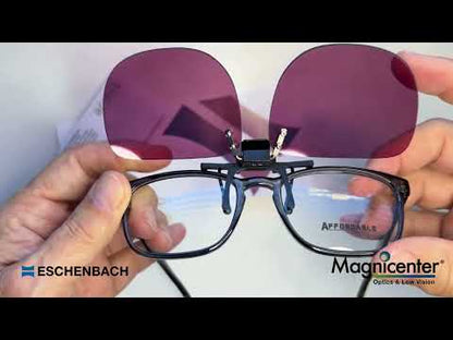 Clip On FL41 Eschenbach, filtro antideslumbrante para gafas, diseñado para reducir la sensibilidad a la luz y mejorar la comodidad visual.