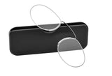 Mini gafas sin patillas tipo Quevedo guardadas en funda compacta
