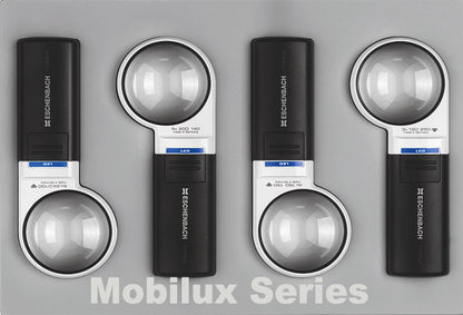 Lupa de mano Mobilux LED Eschenbach, perfecta para baja visión y uso diario.