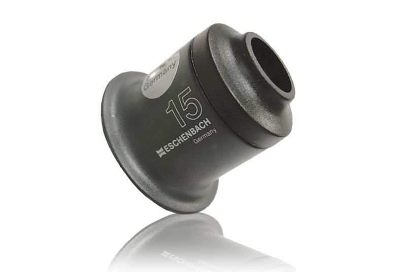 Lupa relojero 15X Eschenbach con luz LED. Ideal para relojeros y joyeros. Alta precisión para trabajos detallados. Disponible en Madrid.