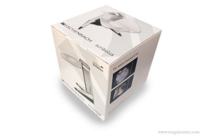 Lupa Eschenbach Scribolux con luz LED y aumento 2.8X para lectura cómoda.