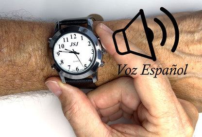 Reloj Cromax con voz en español, ideal para ciegos en Madrid.