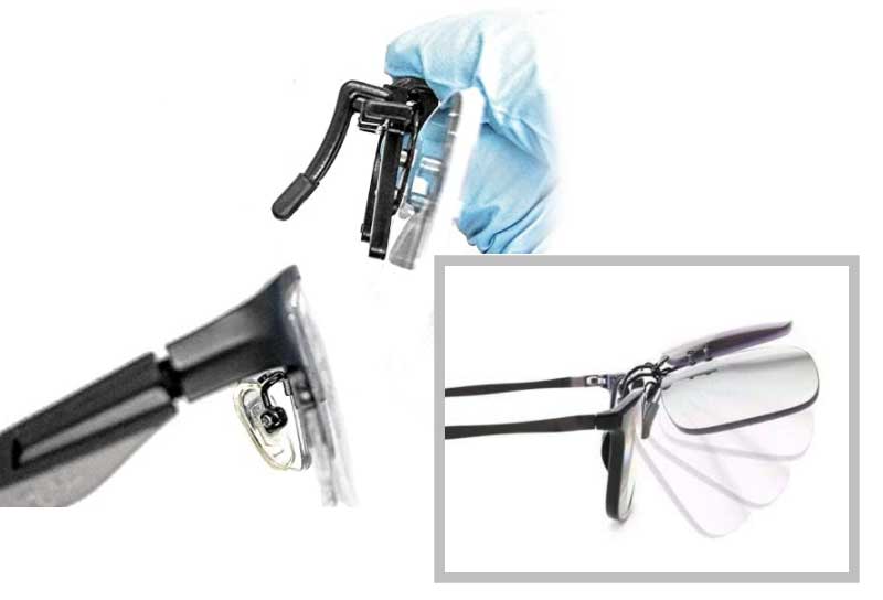Lupa relojero con pinza para acoplar a gafas 10x - Lupas con clip